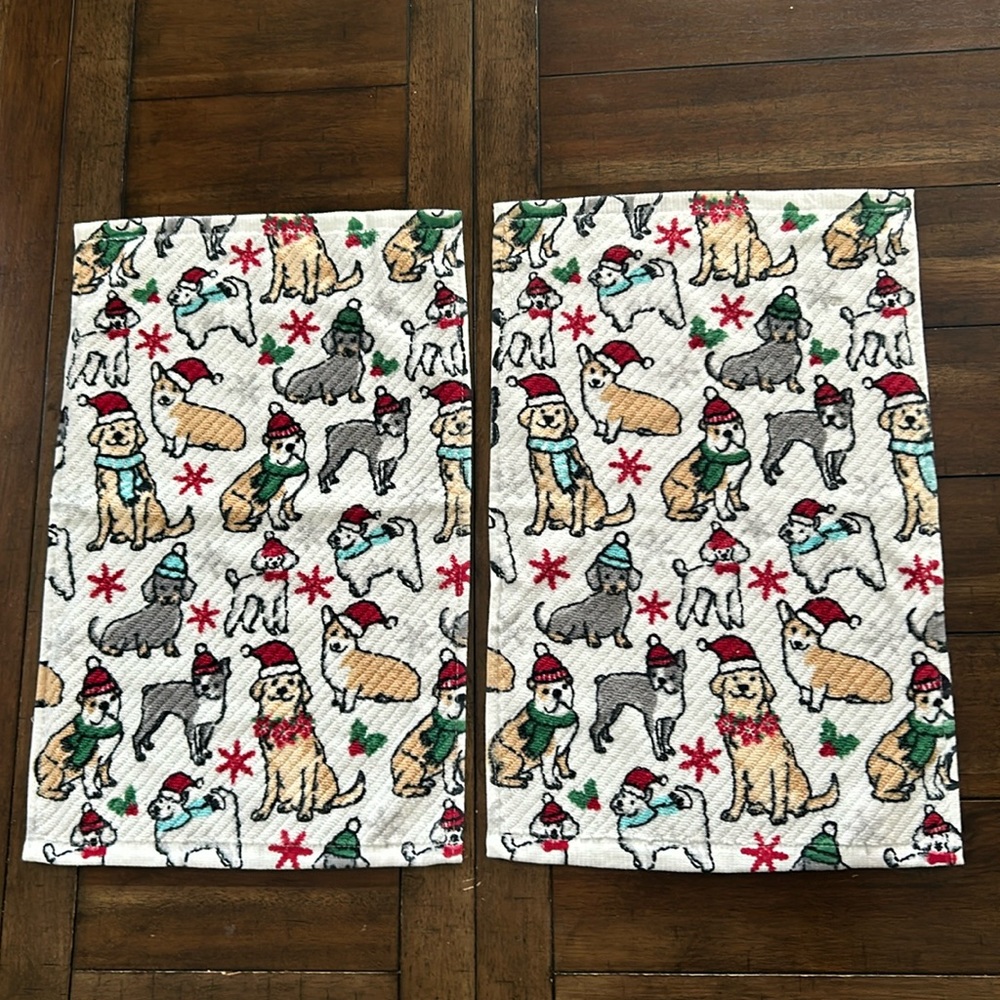 Cute Christmas 🐶 dog towels